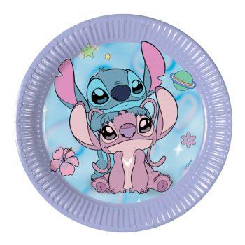 Set 8 farfurii party 20 cm Stitch Angel Cute