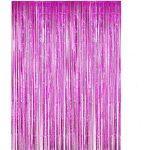 Perdea decorativa franjuri roz-fuchsia, 100x200cm