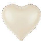 Balon folie 45 cm uni inima crem