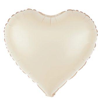 Balon folie 45 cm uni inima crem