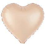 Balon folie 45 cm uni inima caramel