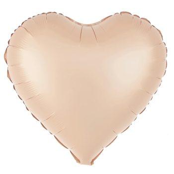 Balon folie 45 cm uni inima caramel