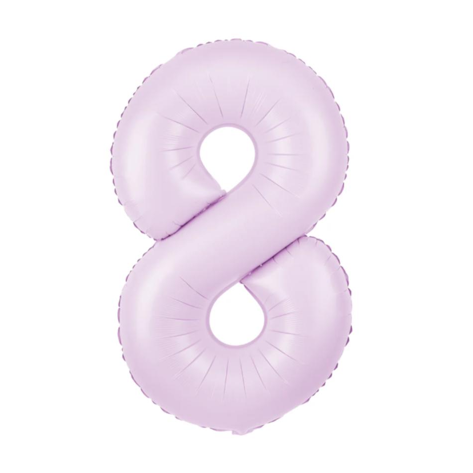 Balon folie figurina lila cifra 8, 100cm Balon folie figurina lila cifra 8, 100cm