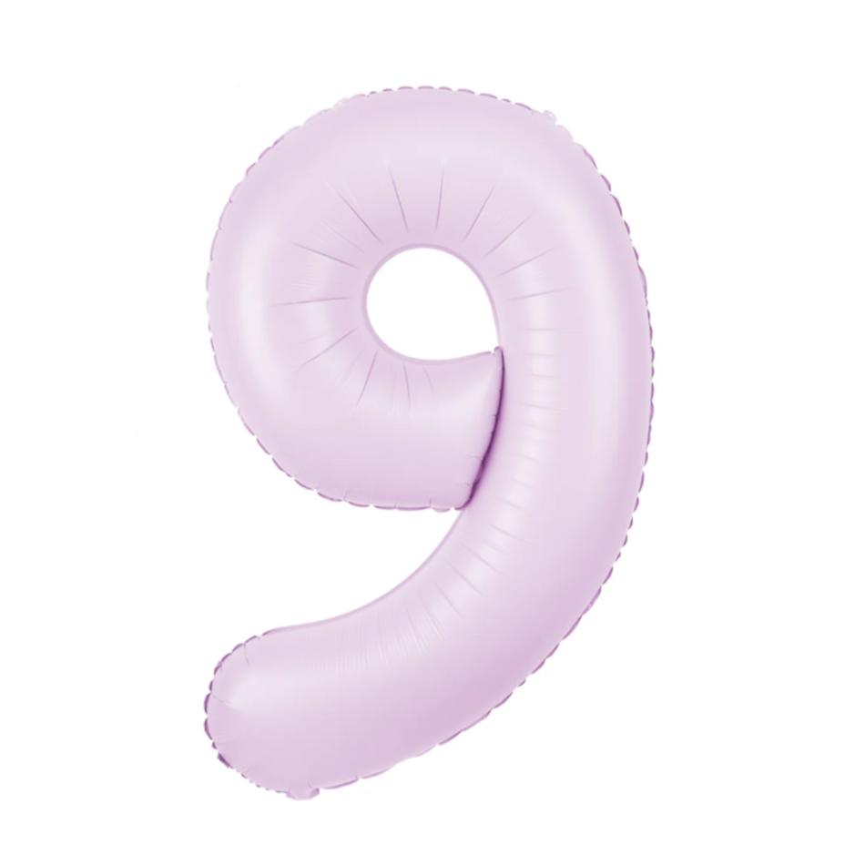 Balon folie figurina lila cifra 9, 100cm Balon folie figurina lila cifra 9, 100cm