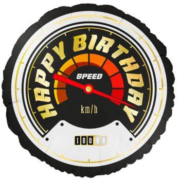 Balon folie 45 cm Happy Birthday Race Car