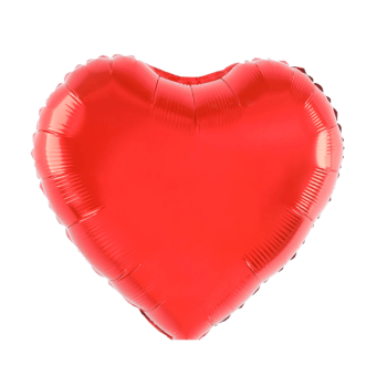 Balon folie 45 cm uni inima rosie