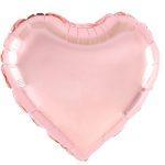 Balon folie 80 cm uni inima roz-gold