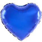 Balon folie 45 cm uni inima albastru inchis