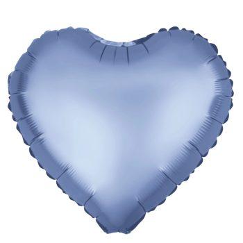 Balon folie 45 cm uni inima blue navy mat