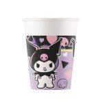 Set 8 pahare party Kuromi, 200ml