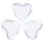 Set 3 baloane inimi argintii, 25cm