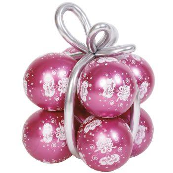 Kit baloane decor cadou chrome roz Happy Birthday