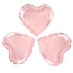 Set 3 baloane inimi rose-gold, 25cm