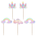 Set 5 toppere tort, Unicorn Rainbow