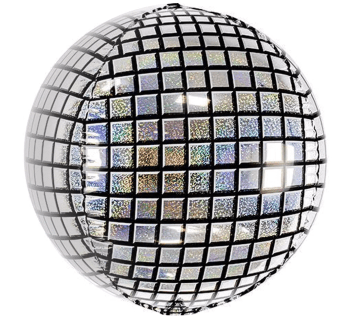 Balon folie figurina Glob Disco Holografic, 55cm