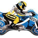 Balon folie figurina Motocicleta curse, 66x53cm