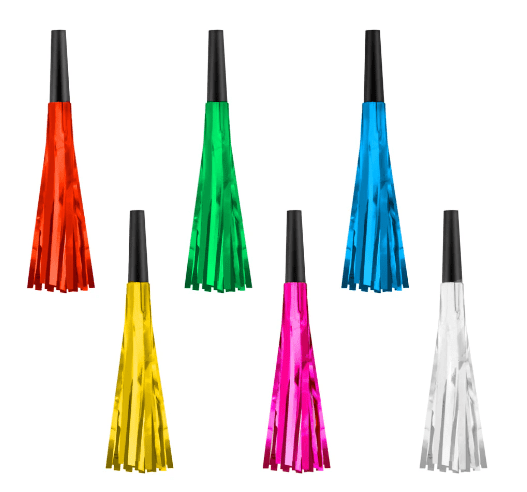 spirale colorate Set 6 trompete party culori diverse, 17cm - imagine 1