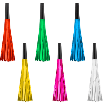 Set 6 trompete party colorate, 17cm