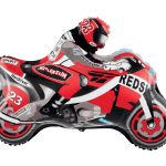 Balon folie figurina Motocicleta Rosie, 66x53cm.