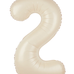 Balon folie figurina crem cifra 2, 100cm