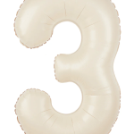 Balon folie figurina crem cifra 3, 100cm