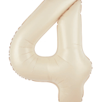 Balon folie figurina crem cifra 4, 100cm