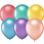 20 baloane chrome asortate 12 cm