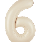 Balon folie figurina crem cifra 6, 100cm